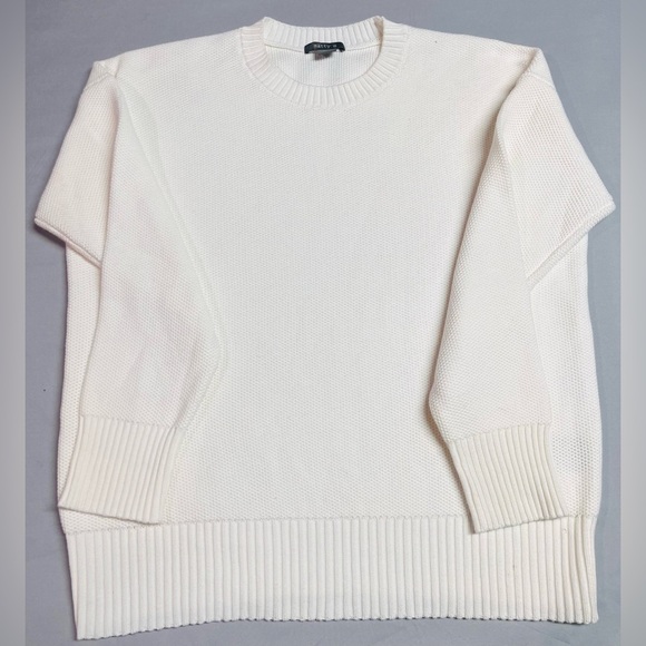 Matty M Cream Crewneck Knit Sweater Size Large NWOT - Picture 2 of 5